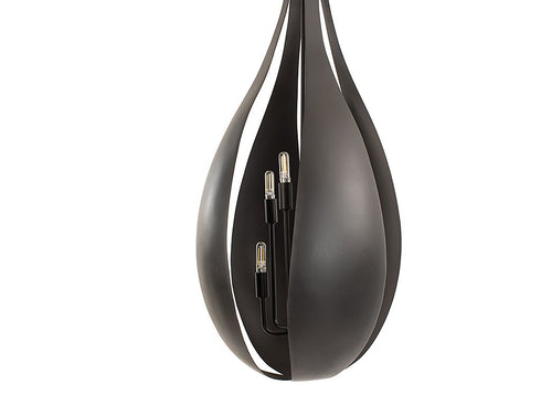 Bali 6-Light Pendant in Black Cashmere